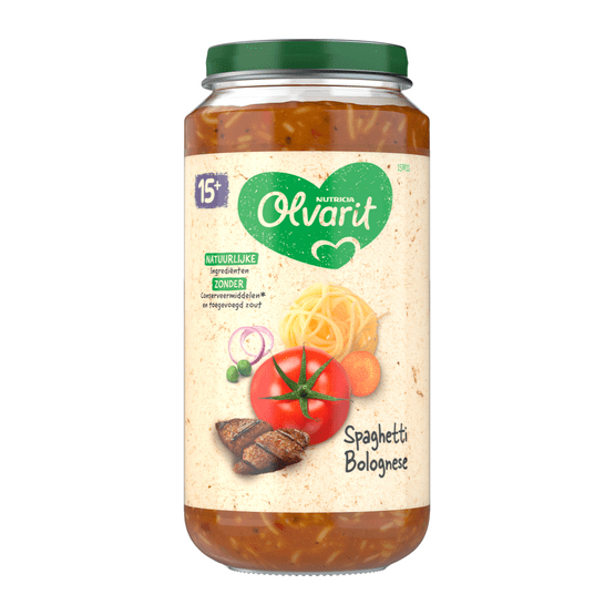 Foto van Olvarit 15+ Maanden Spaghetti Bolognese op witte achtergrond