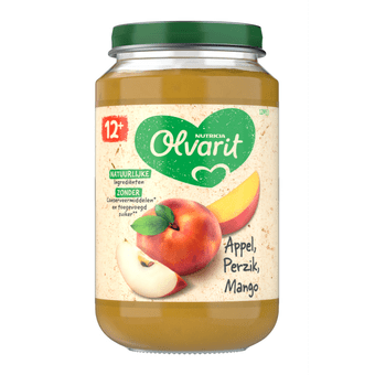 Olvarit 12+ Maanden Appel Perzik Mango
