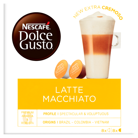 Foto van Nescafé Dolce gusto latte macchiato op witte achtergrond