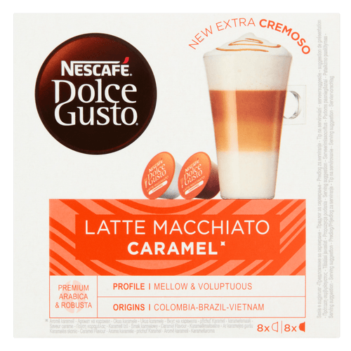voordeel gewicht nieuws Nescafé Dolce gusto latte macchiatto caramel