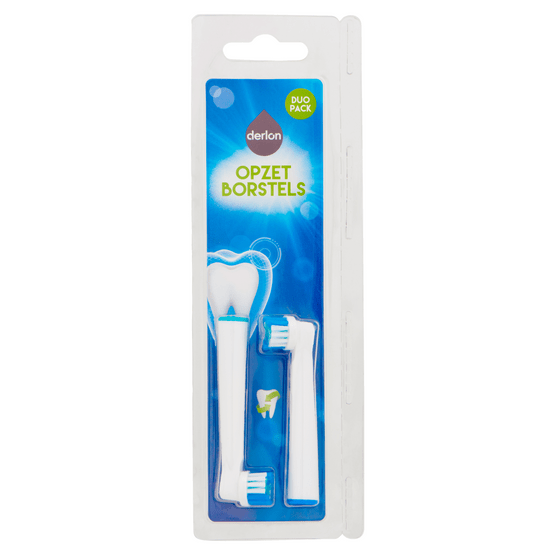 Foto van Derlon Opzetborstels voor electrische tandenborstel op witte achtergrond