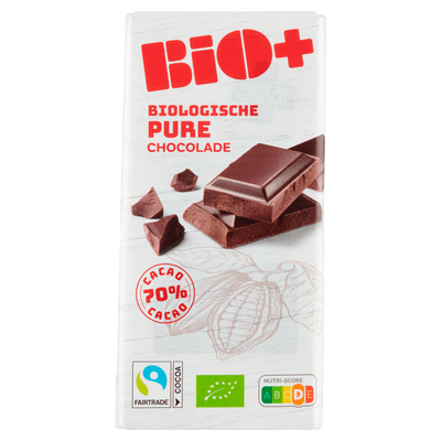 Bio+ Chocoladereep puur 70% cacao