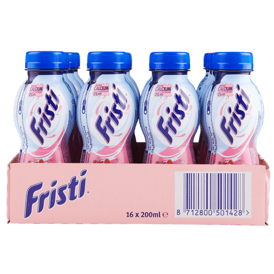 Foto van Fristi Drinkyoghurt rood fruit op witte achtergrond