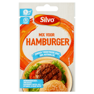 Silvo Kruidenmix hamburger zonder toegevoegd zout