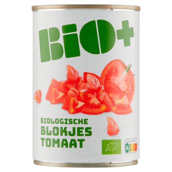 Foto van Bio+ Tomatenblokjes op witte achtergrond