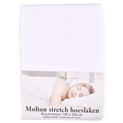 Molton stretch hoeslaken 180 x 200 cm