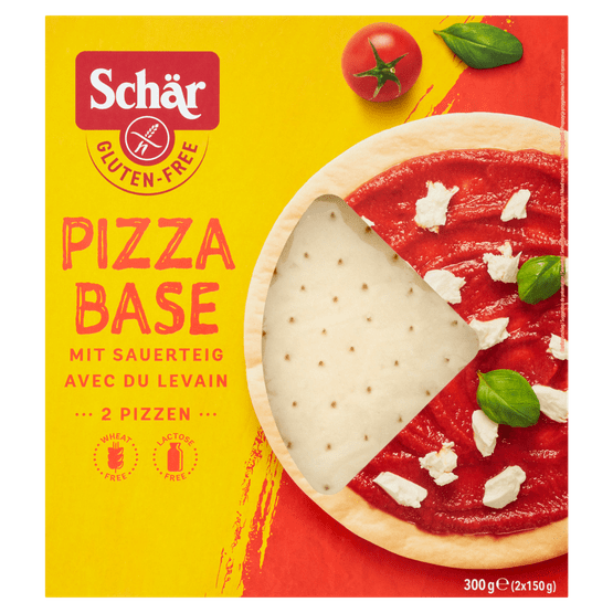 Foto van Schär Pizza bodem op witte achtergrond