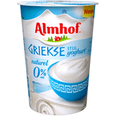 Almhof Griekse stijl yoghurt 0% naturel 