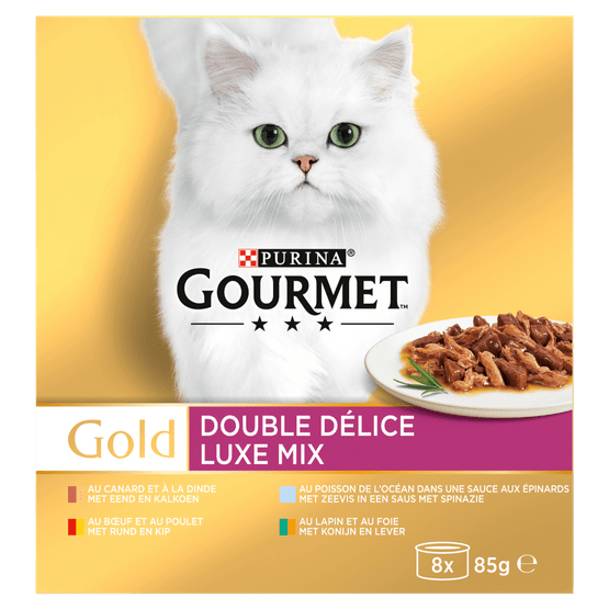 Foto van Gourmet Spiced Gold luxe mix 8 stuks op witte achtergrond