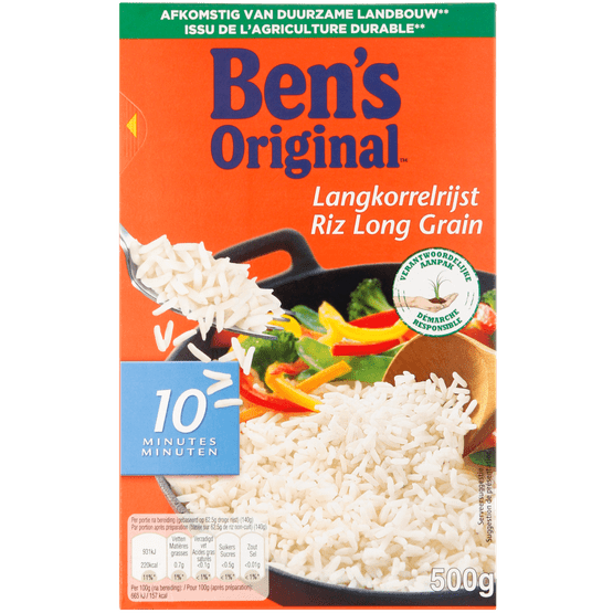Foto van Bens Original Rijst naturel op witte achtergrond