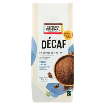 Fairtrade Filterkoffie decafe cafeinevrij