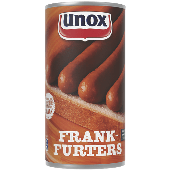 Foto van Unox Frankfurter op witte achtergrond
