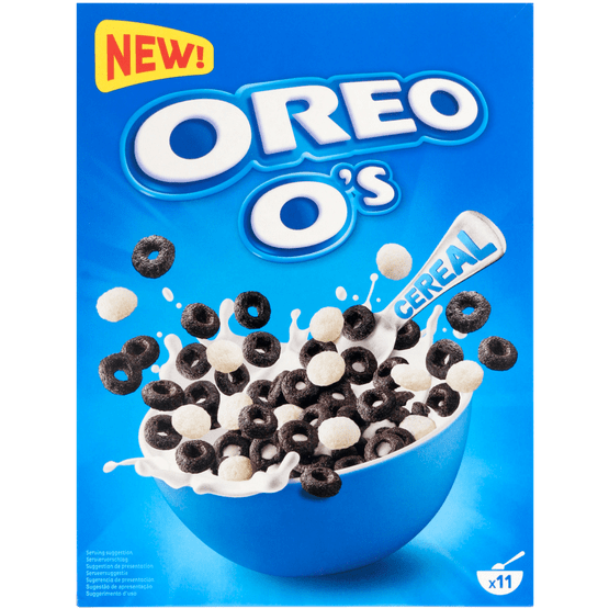 Foto van Oreo O s cereal op witte achtergrond