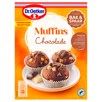 Dr. Oetker Mix voor muffins chocolade