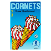 Kwini Cornets vanille 8 stuks