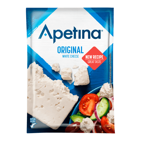 Foto van Apetina White cheese 45+ plak op witte achtergrond