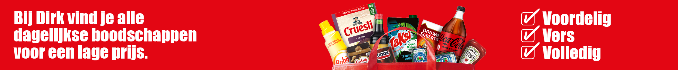 Banners boodschappen