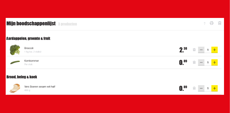 Boodschappenlijst banner
