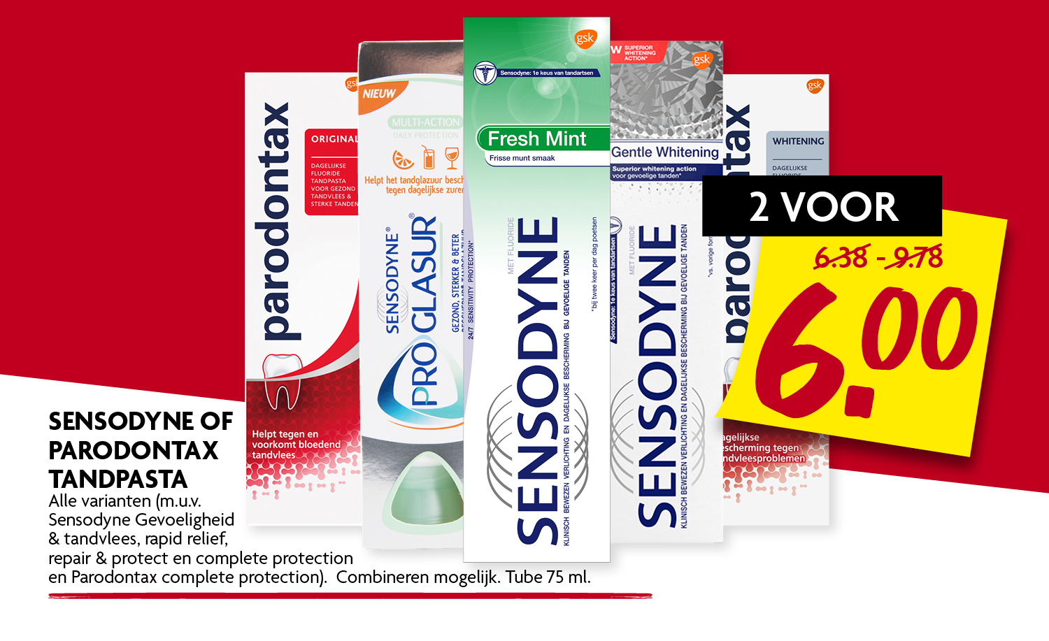 Sensodyne of Parodontax tandpasta Sensodyne of Parodontax tandpasta