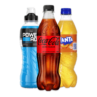 Coca-Cola, Fanta, Sprite, Fuze tea, Aquarius of Powerade