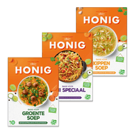 Honig soep of maaltijdmix Foto van Honig soep of maaltijdmix