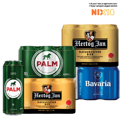Hertog Jan, Bud,  Palm of Bavaria Pilsener of 0.0