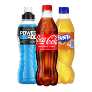 Coca-Cola, Fanta, Sprite, Fuze tea, Aquarius of Powerade