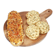 Mediterraneo pizza of mini focaccia's