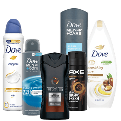 Axe of Dove Deodorant of Douchegel