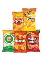 Lay's Restaurant Flavours, Hamka's, Mama Mia's, Pomtips of Cheetos