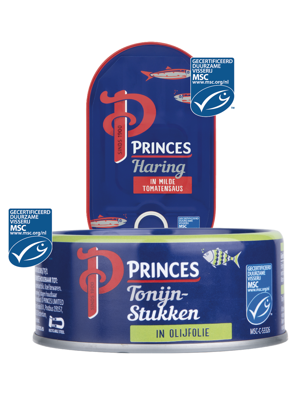Vergelijk supermarkt aanbiedingen - Princes MSC tonijnstukken of haringfilets