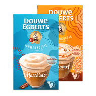 Douwe Egberts oploskoffie of Senseo cappuccino