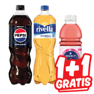 Pepsi, Rivella, 7up of Sourcy Vitaminwater