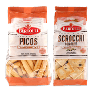 Bertolli pico's, scrocchi of Paolo dip