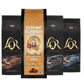 L'OR koffiebonen of Douwe Egberts Excellent