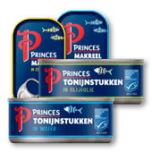 Princes tonijnstukken of makreel