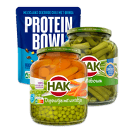 Hak groente of protein bowl