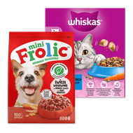 Foto van Whiskas kattenbrokjes of Frolic hondenbrokjes