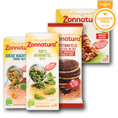 Zonnatura thee, repen of rijstwafels