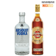 Absolut Vodka of Havana Club Rum