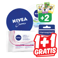 Nivea Crème, Reinigingsdoekjes, Labello Classic of Hansaplast Universal