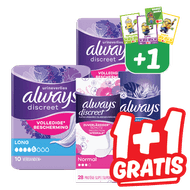 Always of Always Discreet Maandverband of Inlegkruisjes