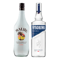 Wyborowa Vodka of Malibu Rum