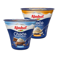 Almhof choco met slagroom of yoghurt mousse