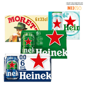 Heineken of Birra Moretti pilsener of 0.0%