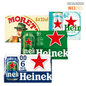 Heineken of Birra Moretti pilsener of 0.0%