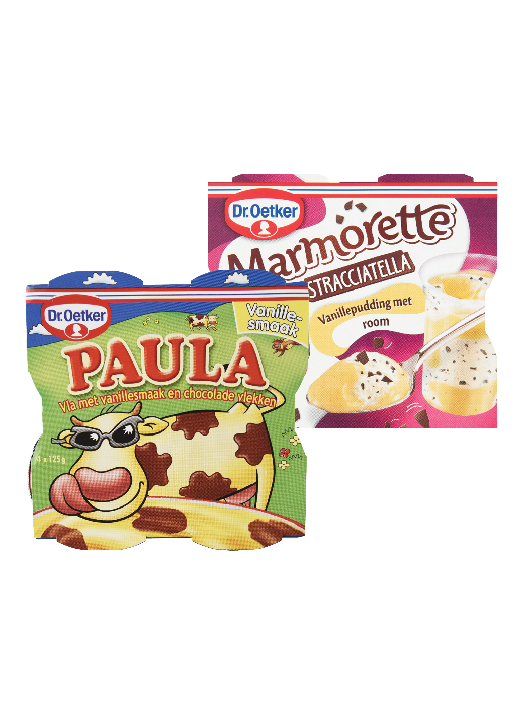Vergelijk supermarkt aanbiedingen - Dr. Oetker Paula of marmorette toetje
