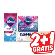 Libresse Maandverband of Inlegkruisjes of Demak'up Sensitive