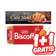 Lotus Biscoff Koek of Van Delft Café Noir