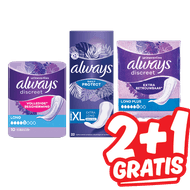 Always of Always Discreet Maandverband of Inlegkruisjes